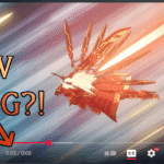 Screenshot of a YouTube video player, showing a still from the Yugioh Animation Chronicle of Sky Striker Ace - Kagari. There is text saying "How Long?!" and an arrow pointing to the video duration of 3 seconds out of 8 total.